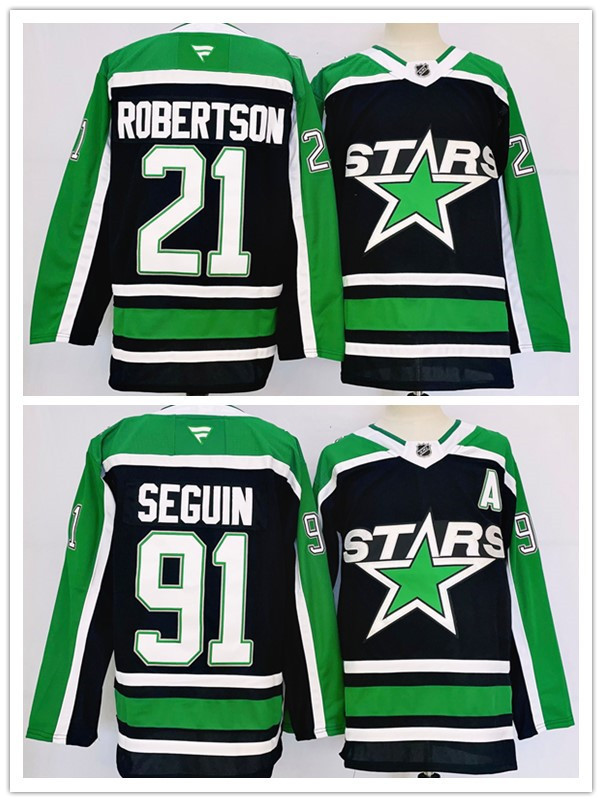 New Men's NHL Hockey Jersey Dallas Stars #21#91#14 Robertson/Seguin/Benn