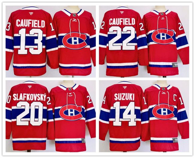 New Men's NHL Hockey Jersey Montreal Canadiens #13#22#20#14 Cole Caufield