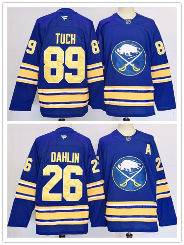 New Men's NHL Hockey Jersey Buffalo Sabres #89#26#72 Tuch/Dahlin/Thompson
