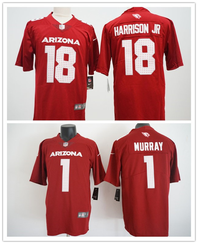 Men's NFL Murray #1#18 Arizona Cardinals American Football Jerseys Stitched