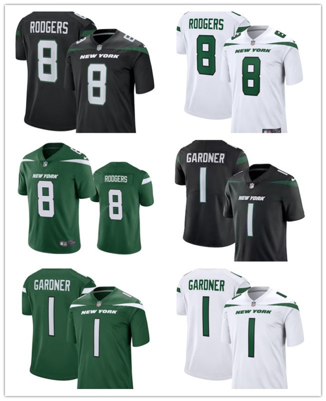 Men's NFL Rodgers/Gardner #8#1 New York Jets American Football Jerseys