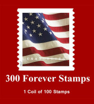 2017 US Flag Postcard Forever Postage Stamps 3 Coils of  100 Total 300 Stamps