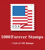 2018 US Flag Postcard Forever Postage Stamps 10 Coils of 100 Total 1000 Stamps