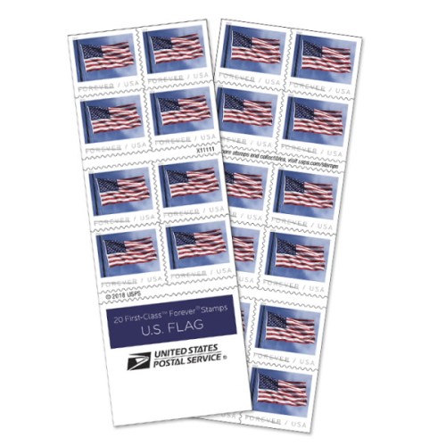 100 PCS Forever First Class  Stamps, 2019 USA Flag, for Postage,Post Cards, Graduation, or Invitations,Bar Mitzvahs,Collection
