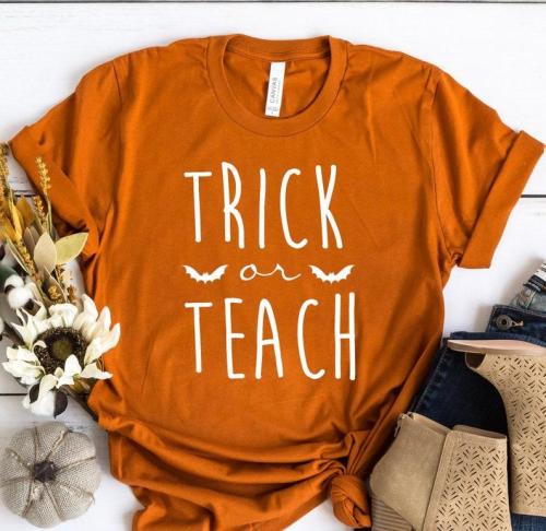 Trick or Teach Shirt, Halloween Teacher Shirt, Funny Halloween Shirt, Women's Halloween shirt, Halloween Gift, Unisex Halloween Shirt