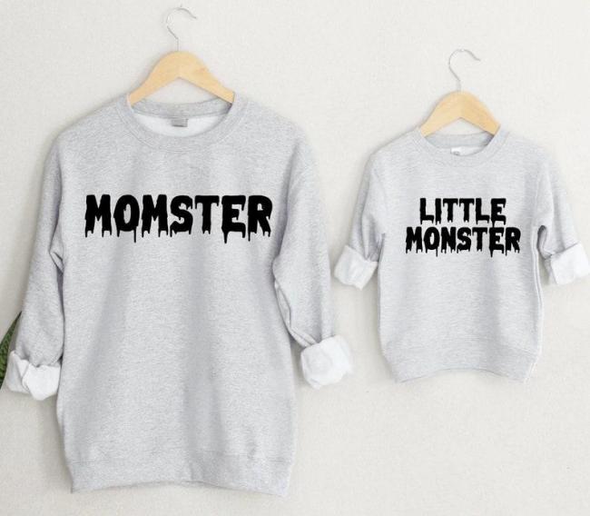 Matching Little Monster Momster Shirt, Matching Halloween Costumes, Mommy and Me Baby Halloween outfit, Mom Son Halloween Shirt, Mama Mini