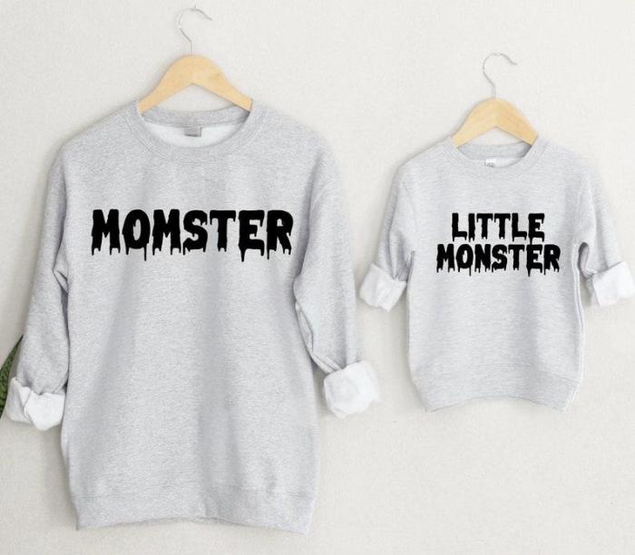 Matching Little Monster Momster Shirt, Matching Halloween Costumes, Mommy and Me Baby Halloween outfit, Mom Son Halloween Shirt, Mama Mini
