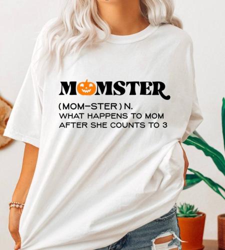 Momster funny mom halloween shirt, Fall T-Shirt, cute Pumpkin Shirt, Womens Fall Shirt, Halloween Monster costume shirt, Halloween party tee