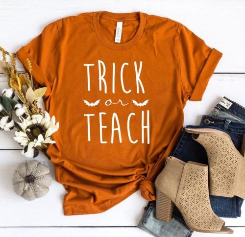 Trick or Teach Shirt, Halloween Teacher Shirt, Funny Halloween Shirt, Women's Halloween shirt, Halloween Gift, Unisex Halloween Shirt