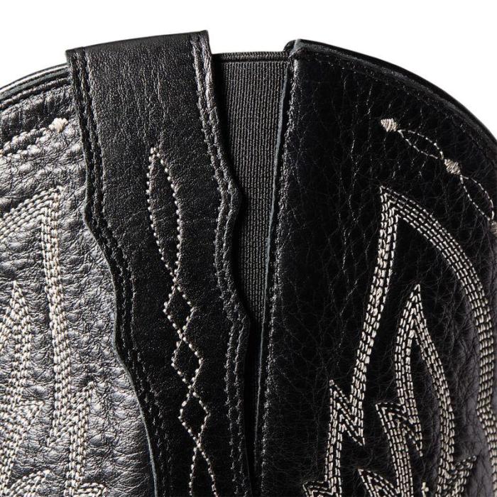 heritage elastic wide calf western boot