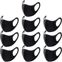 10 Pcs Face Masks with Elastic Ear Loop Cover Full Face Anti-Dust, Unisex, Washable and Reusable