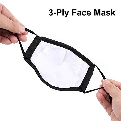 5 Pack Kids Reusable, Washable Black Facial Cotton Covering Children Face Masks