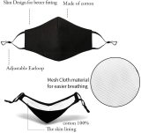 Unisex Reusable  Adjustable 3 Layers Cotton Masks with Replacement Filters