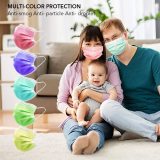 50 Pcs Multicolored Disposable Masks 3 Layer Breathable Stretchable Elastic Ear Loops