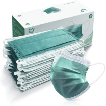 4-Ply Green Medical Surgery Disposable Masks PFE 99% Filter Tested by Nelson Labs USA