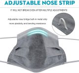 Grey Disposable Face Masks 4 Layer Breathable Masks Stretchable Elastic Ear Loops