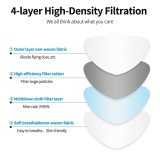 Blue/Gray Disposable KF94 Face Masks, 4 Layer Filters, Made in Korea