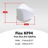 White Disposable KF94 Face Masks 20 Pcs, 4 Layer Filters, Made in Korea