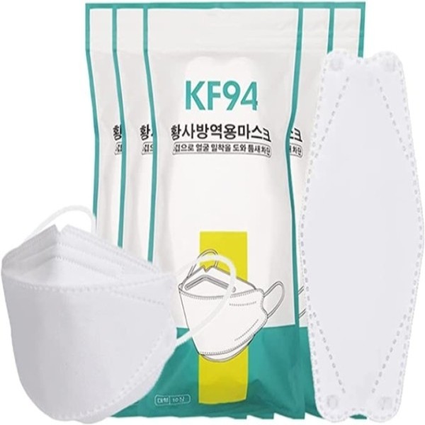 White Disposable KF94 Masks, 4 Layer Filters Face Masks, Made in Korea -  Gosbuy