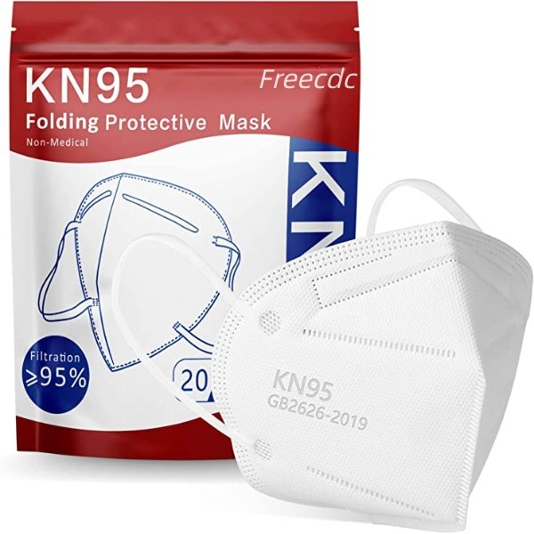 White KN95 Face Masks, in FDA CDC List, Filter Efficiency≥95% 5 Layers Masks