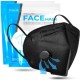 Black/White Face Masks With Breathing-Valve, Filter Efficiency≥95% 5 Layers Masks