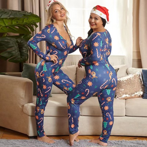 Christmas Onesies Xmas Pajama Plus Size