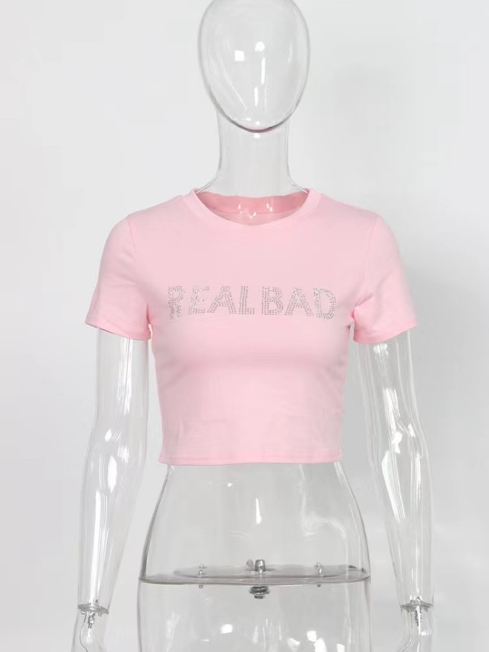 Real Bad Crop Top Tee Shirt