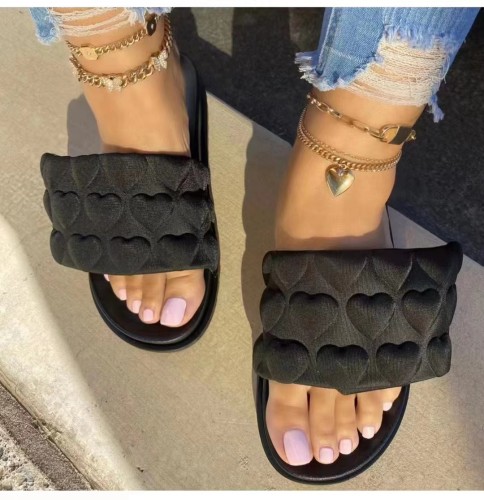 Velcro Heart Shaped Sandals Outdoor Slippers
