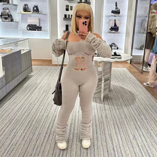 Winter Knit Sexy One Piece Stacking Jumpsuit