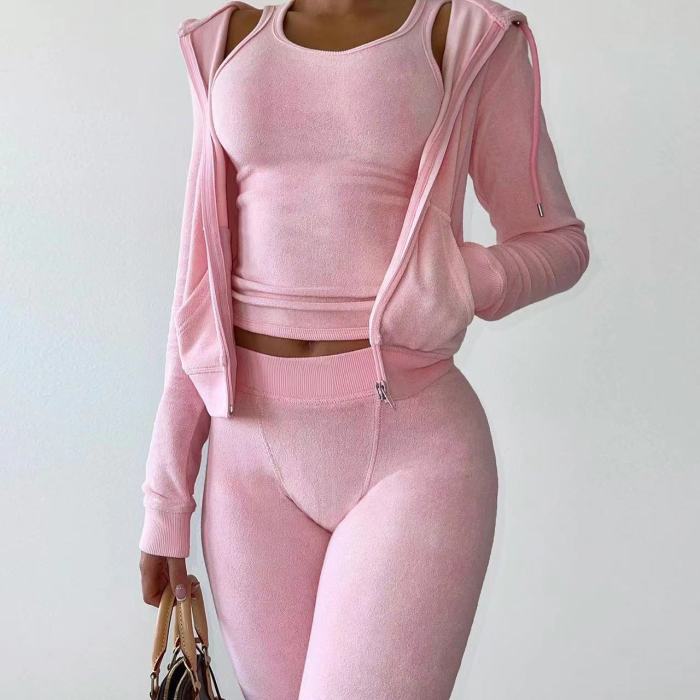 Velour 3 Piece Casual Set