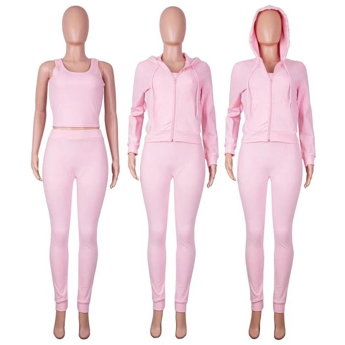 Velour 3 Piece Casual Set