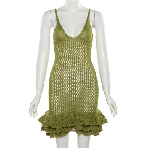 Falbala Knit Mini Dress