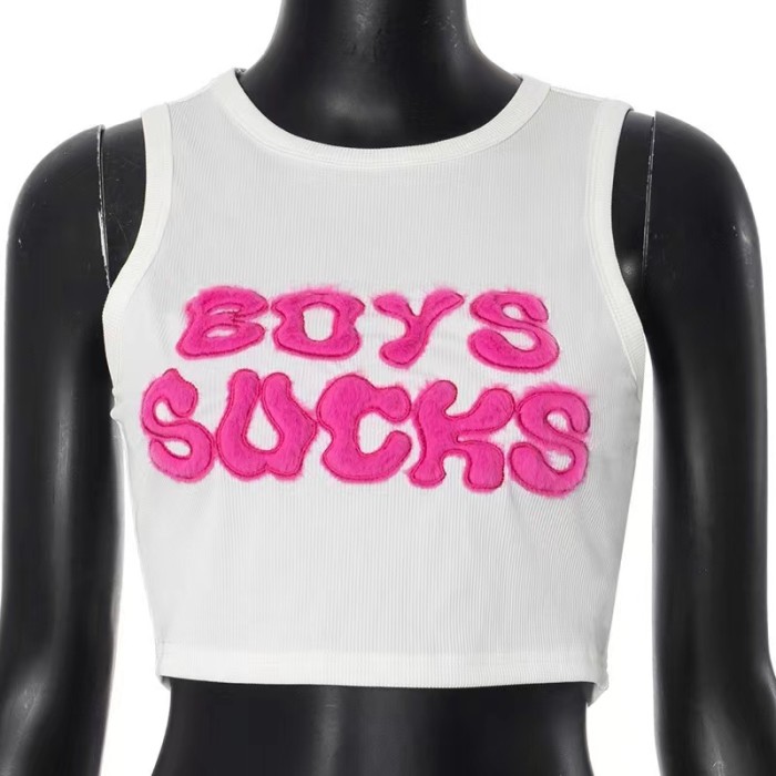 graphic tank top, white tank top ,cute tank top