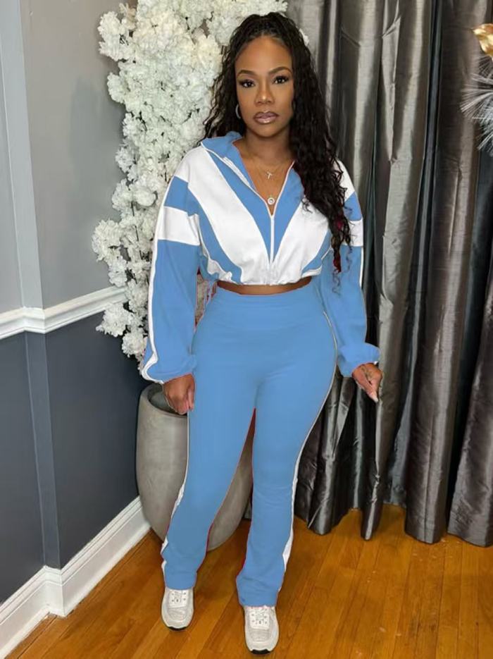 Matching Crop Jogger Set Sweatsuit