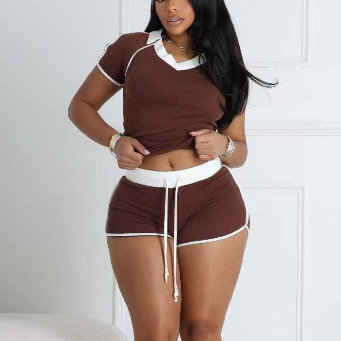 2 Piece Shorts And Top Matching Set 