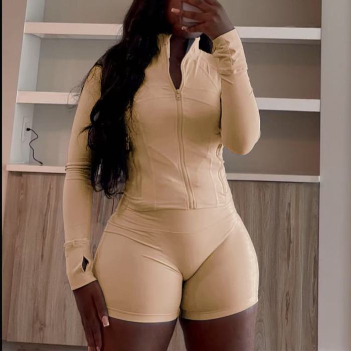 2 Piece Tracksuit Bottom Shorts Set 