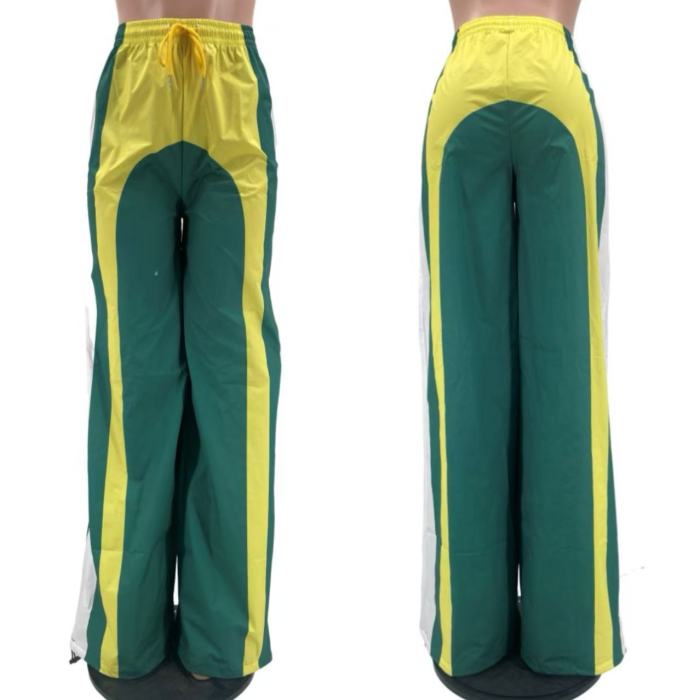 Patchwork Casual Pants Waist Stretch 