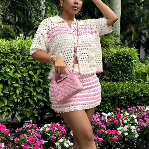 Knit 2 Piece Mini Skirt Set