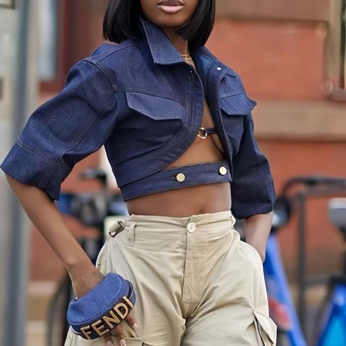 blue jean crop top, jean crop top shirt, denim vest crop top