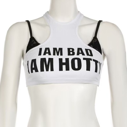 Black Straps Tank Top