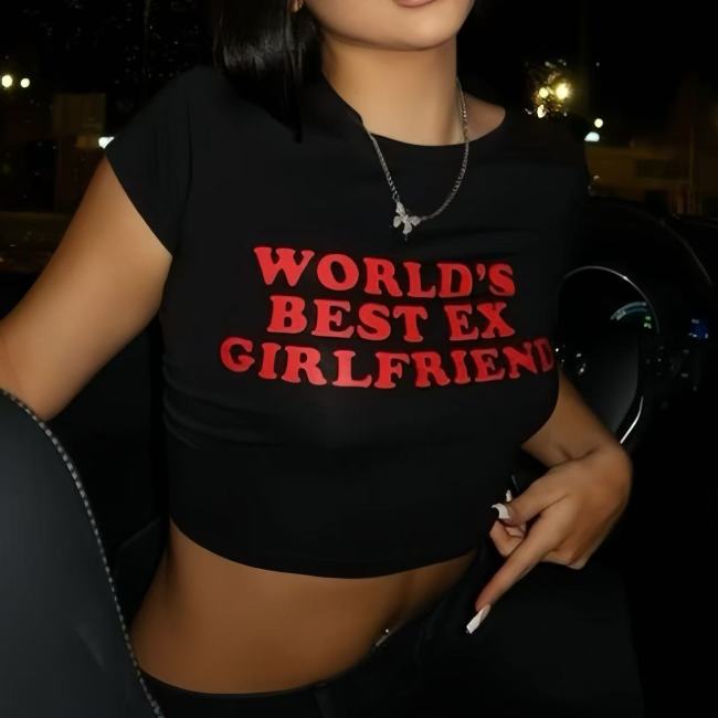 Graphic Crop Top Tee Shirt