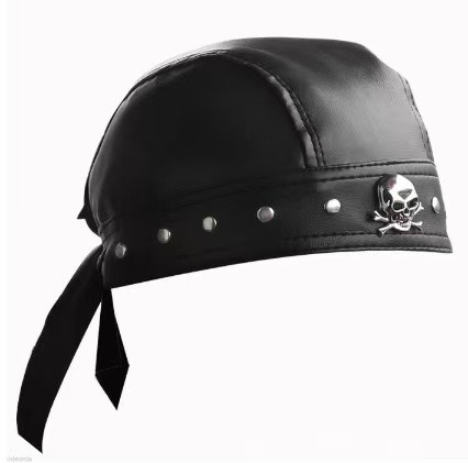 Cool Punk Black Leather Pirate Hat