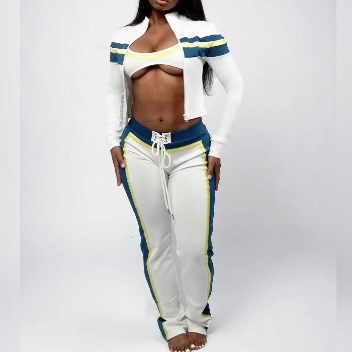 3 Piece Jacket And Pants Casual Set 
