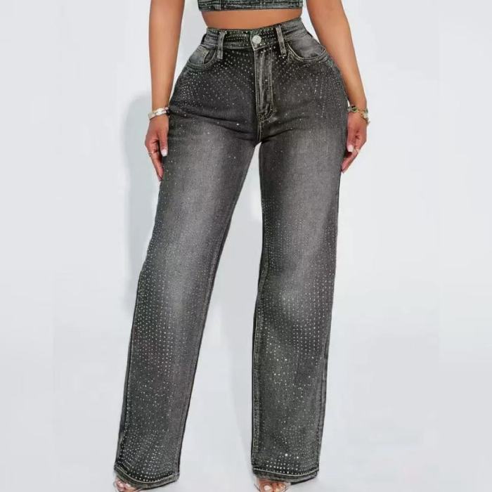 rhinestone studded jeans, forever 21 rhinestone jeans, blue jeans with rhinestones