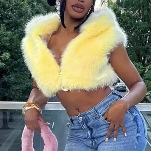 Fuzzy Crop Hoodie Fluffy Jacket