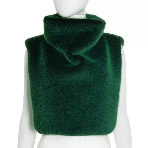 Winter Green Fuzzy Vest