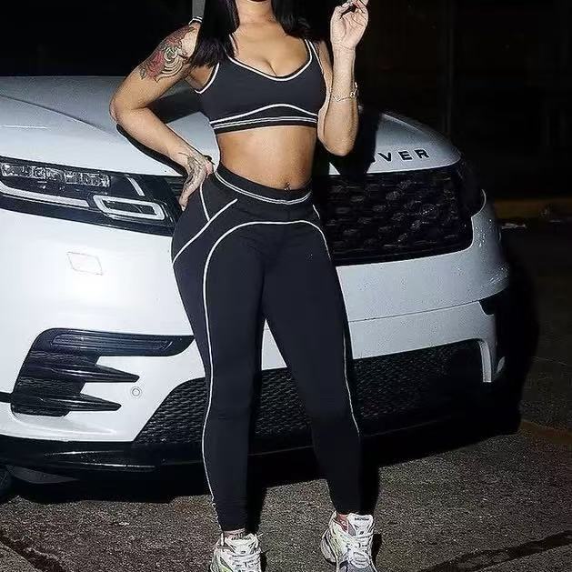 2 Piece Tank Top Yoga Pants Set