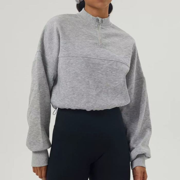 Thick Long Sleeve Yoga Crop Top