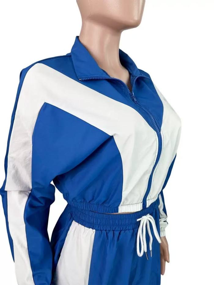 Crop Jacket 2 Piece Pants Set