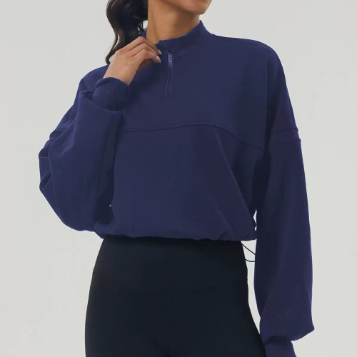 Thick Long Sleeve Yoga Crop Top